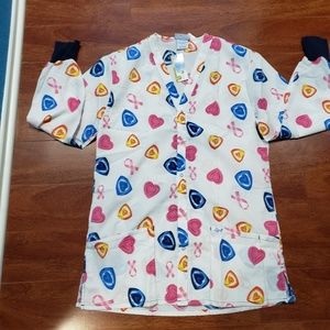 NWT breast cancer nursing scrub jacket